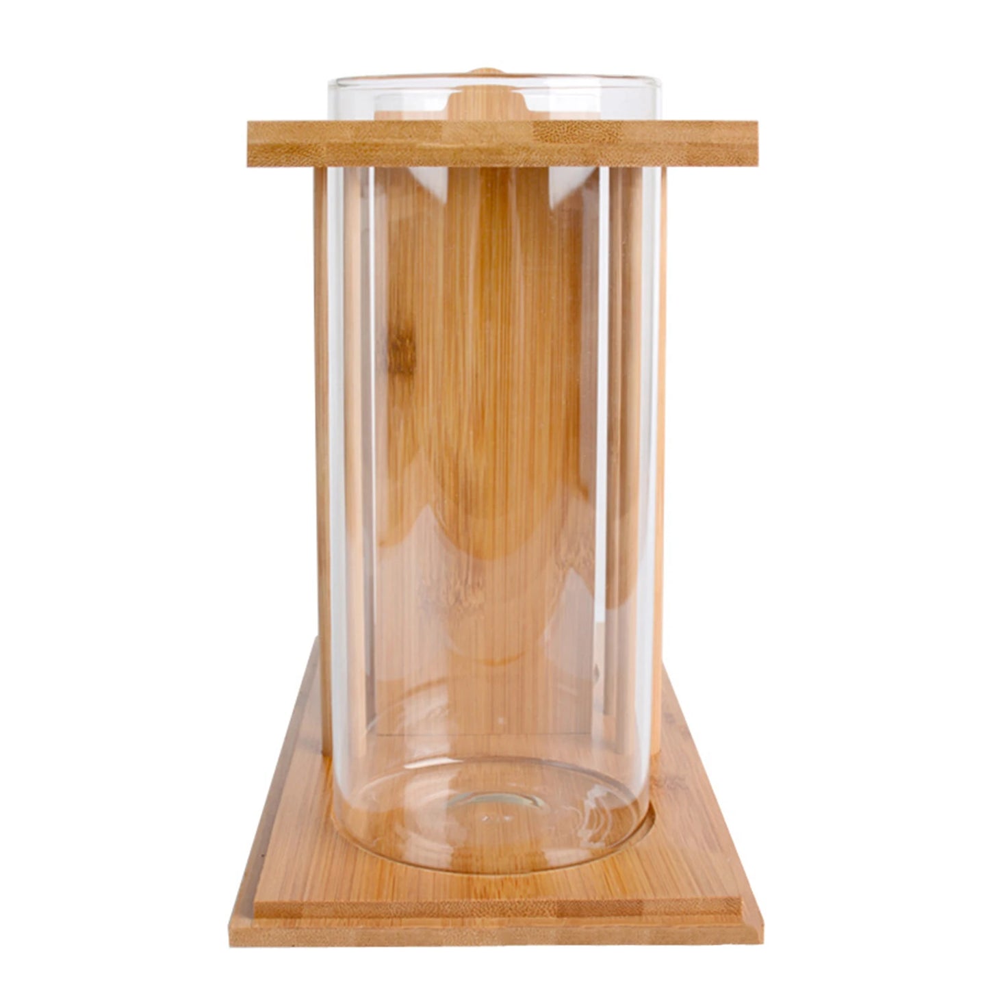 Mini Fish Tank Bamboo and Wood Aquarium Goldfish