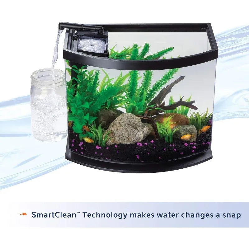 LED Small Aquarium Fish Tank SmartClean 5 Gallon