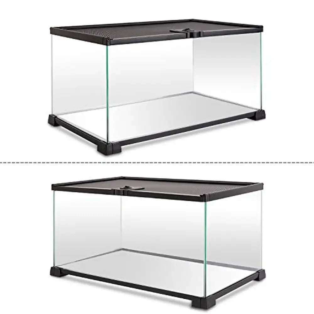 10 Gallon Glass Terrarium Sliding Screen Top tank