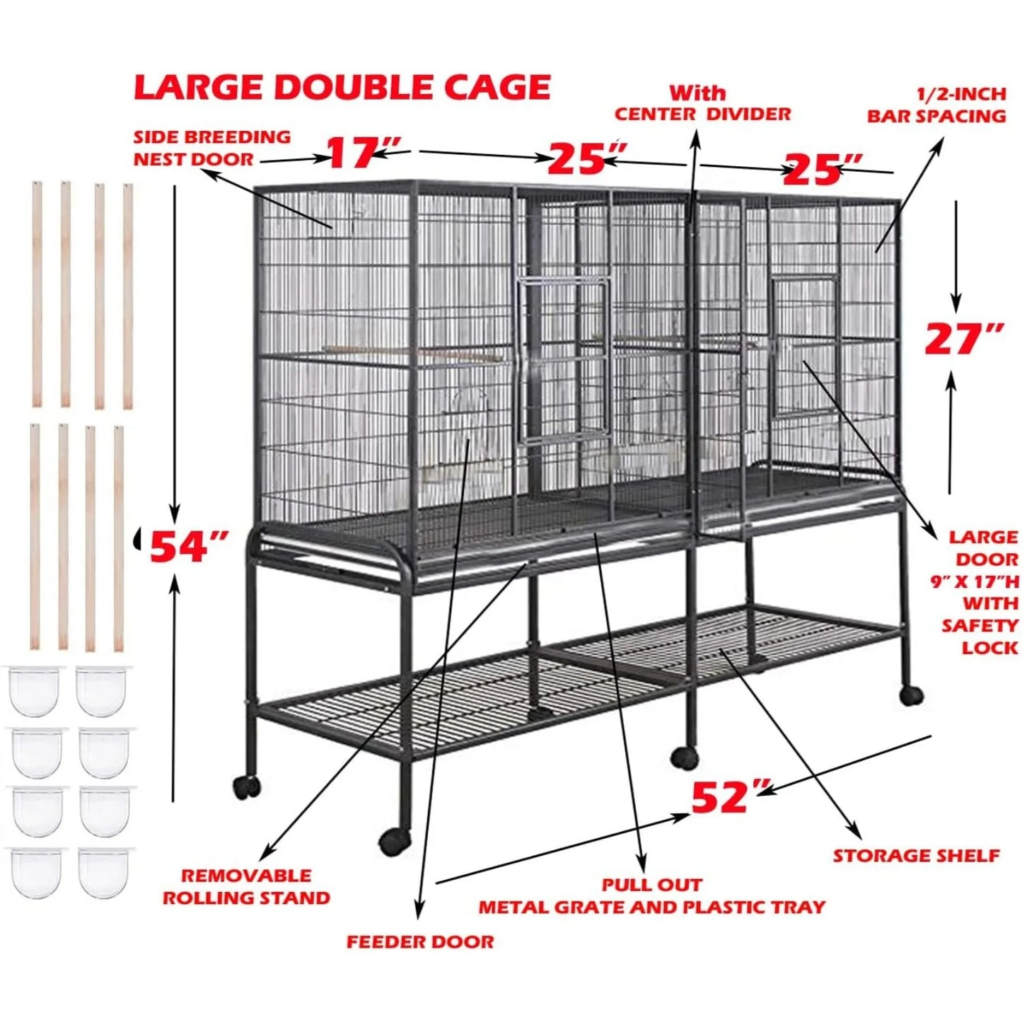 Tree house Double Bird cage