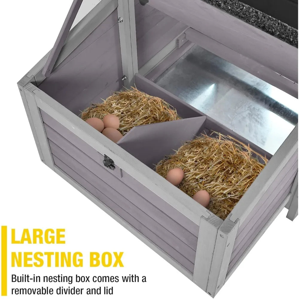 Chicken Coop Hen House with Wheels