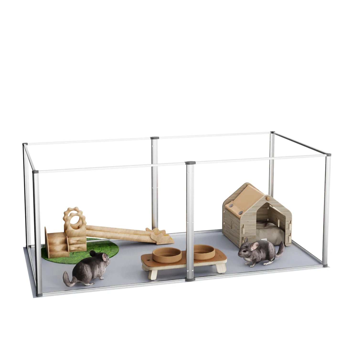 Acrylic Pet Playpen Box, Indoor , Puppy , Guinea Pigs, Hedgehogs,
