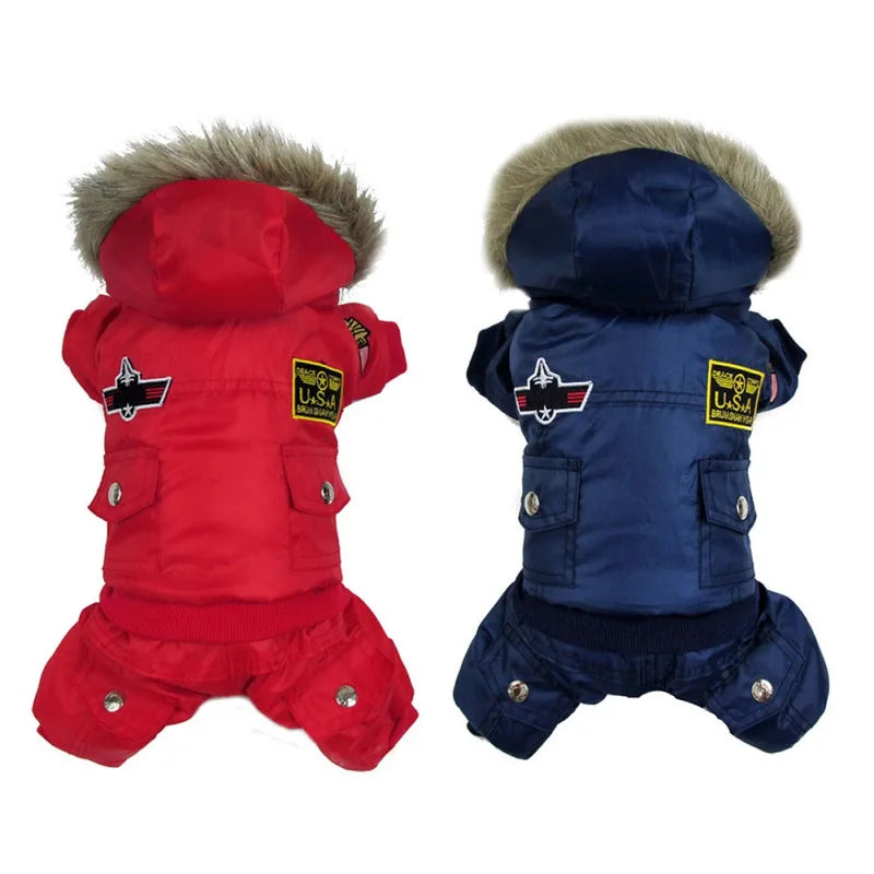 Winter Dog Hooded Waterproof Coats