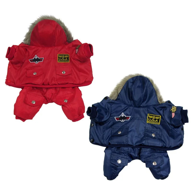 Winter Dog Hooded Waterproof Coats