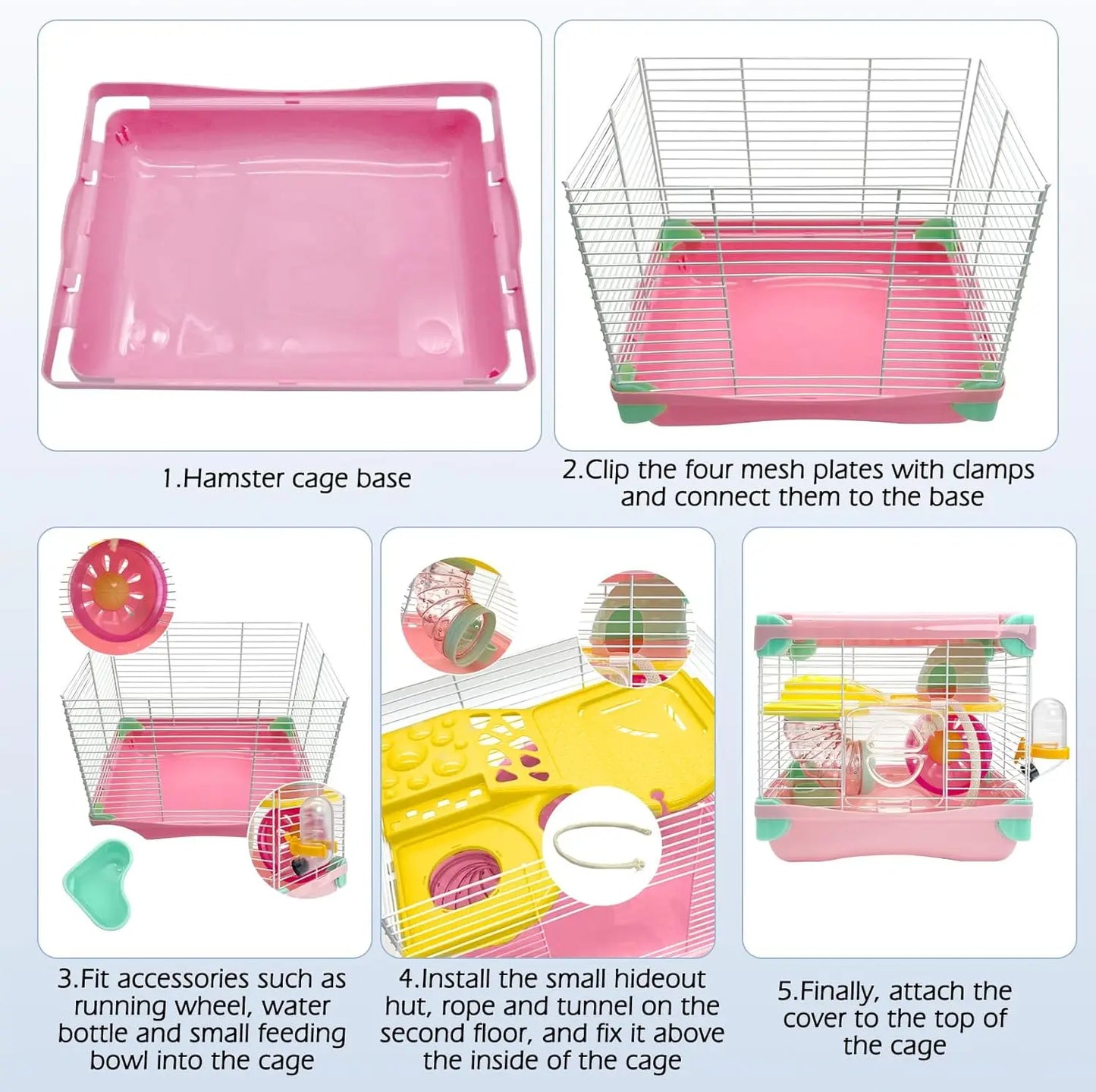 Portable Hamster Cage Travel Cage