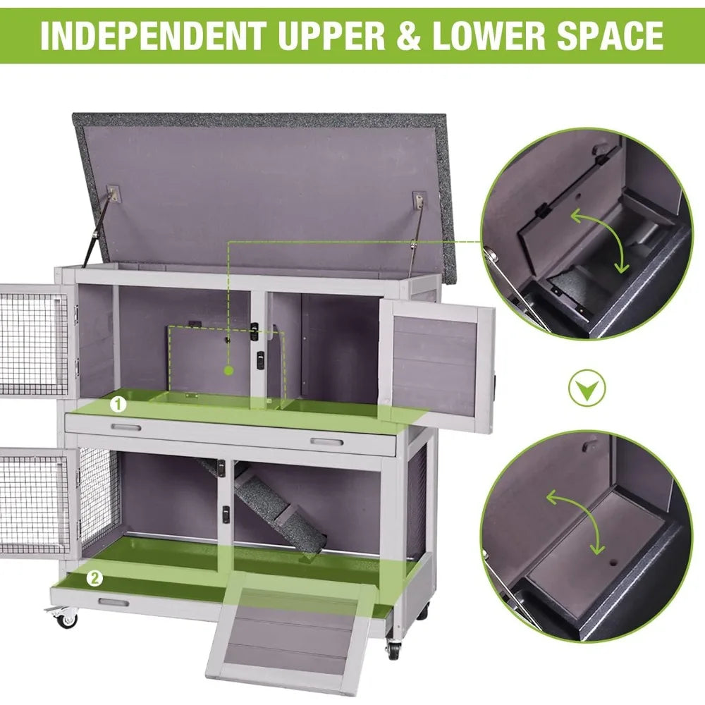 Rabbit Hutch Guinea Pig Cage Indoor