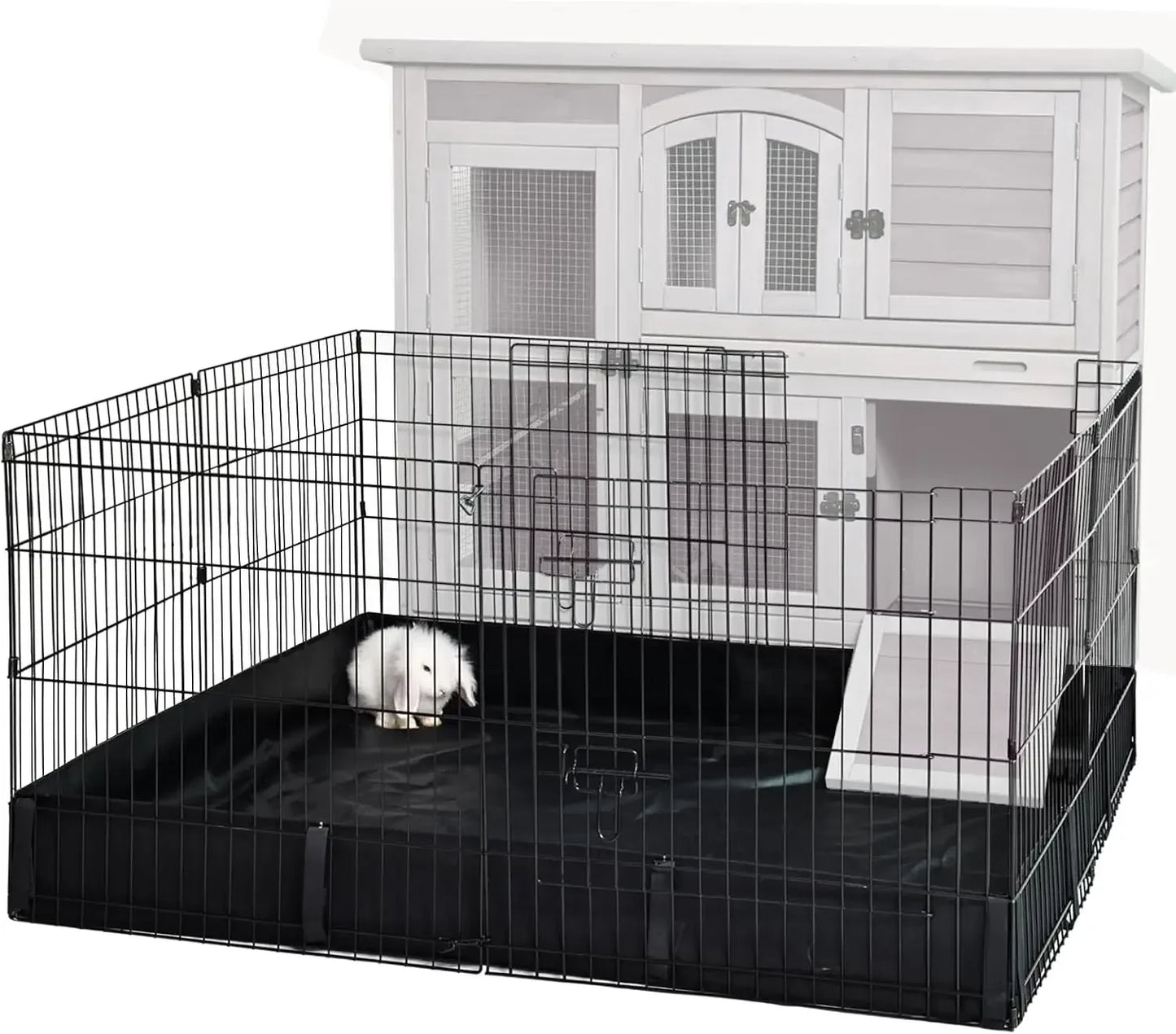 Rabbit Hutch Indoor Outdoor Bunny House Bunny on Wheels