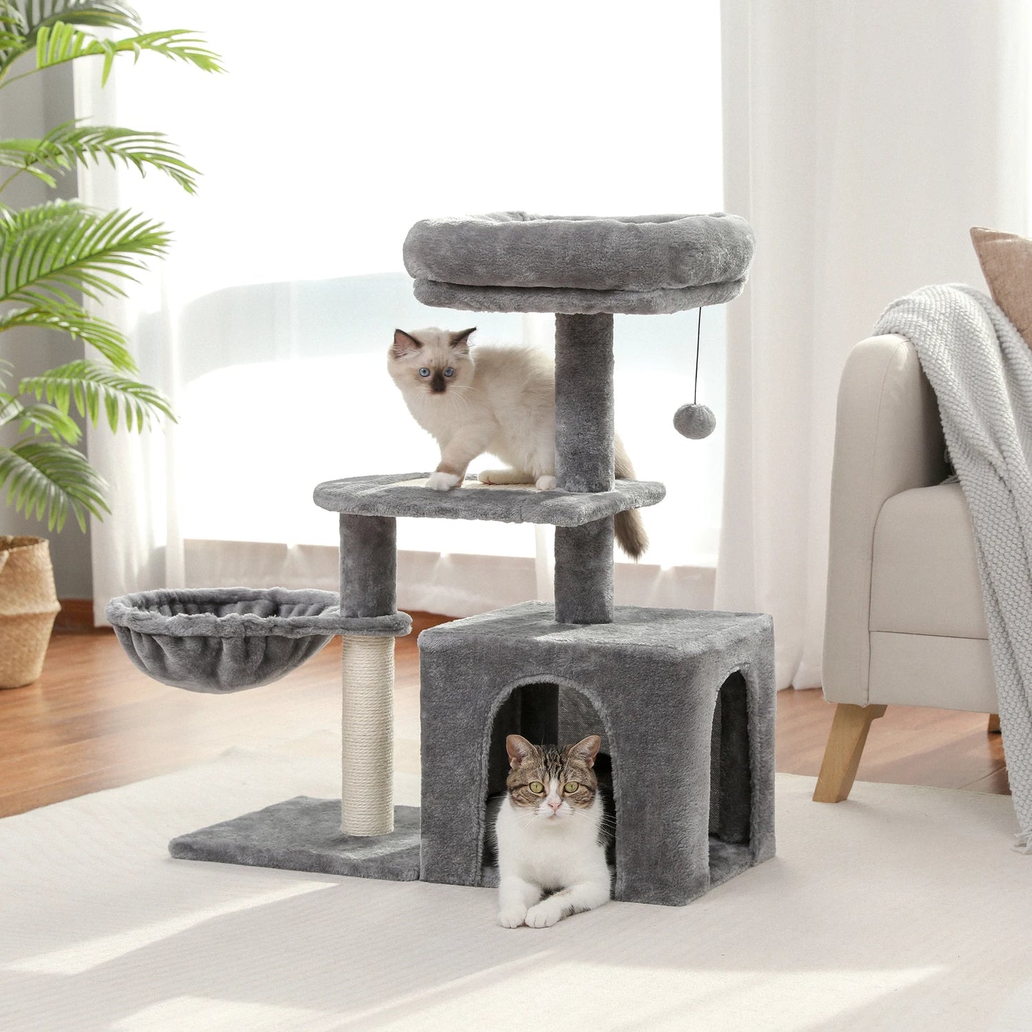 Small Cat Tree Condo Cozy Hummock