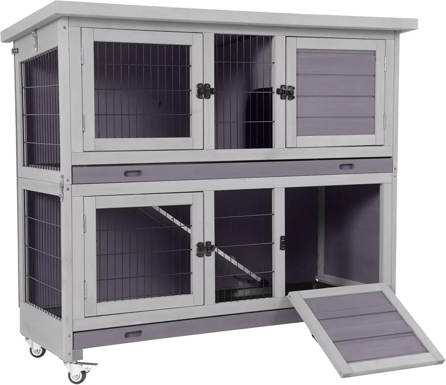 Rabbit Hutch Indoor Outdoor Bunny House Bunny on Wheels