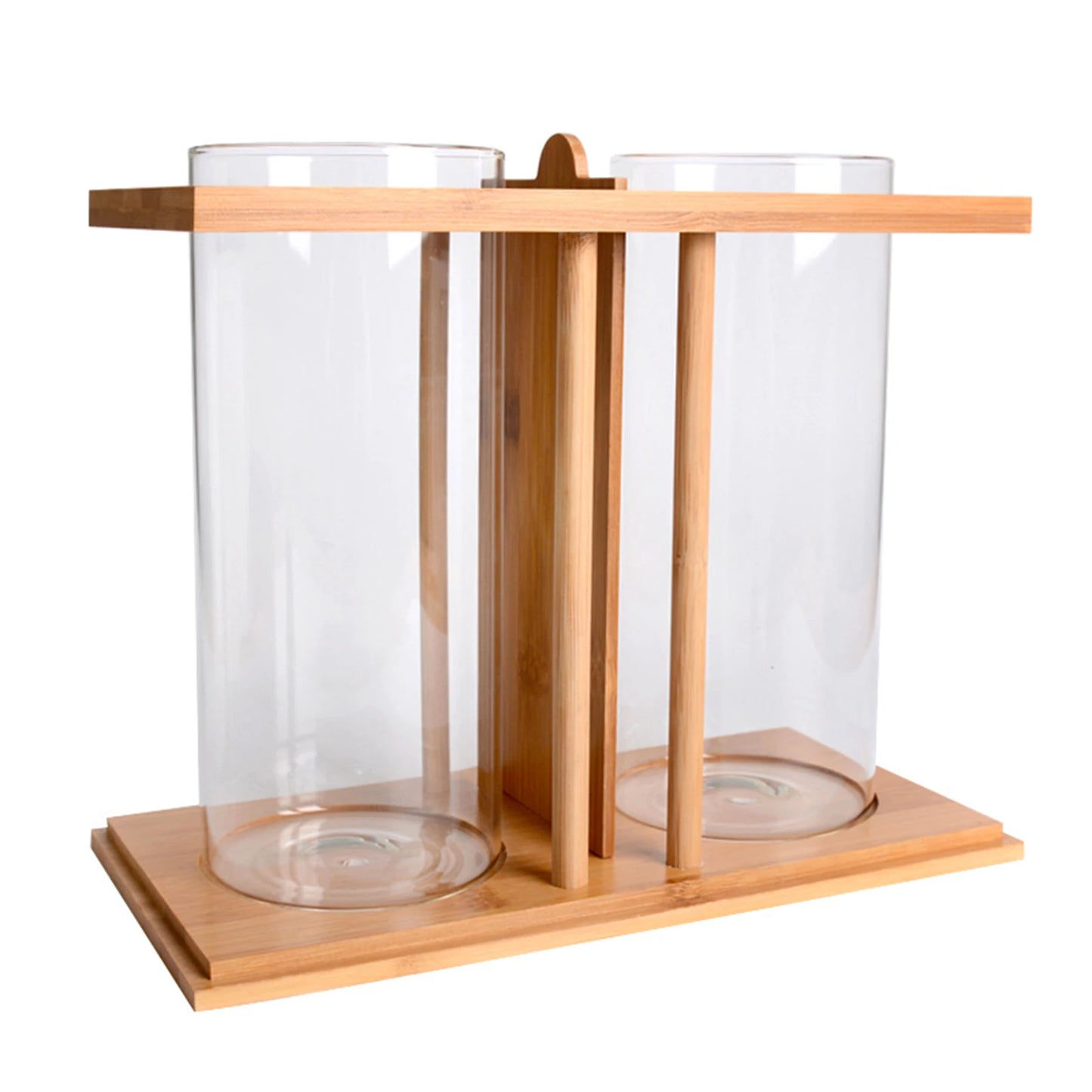 Mini Fish Tank Bamboo and Wood Aquarium Goldfish