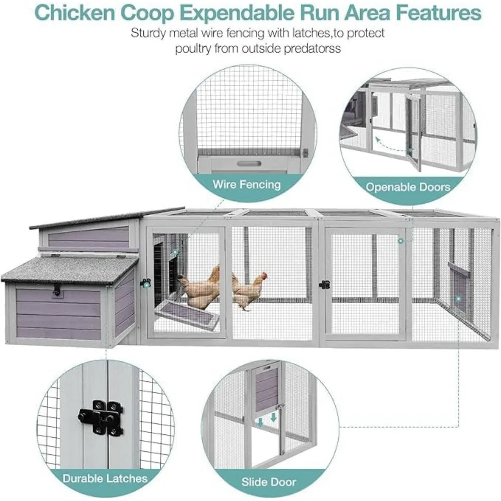 103" Large Chicken Coop for 4-6 Chickens