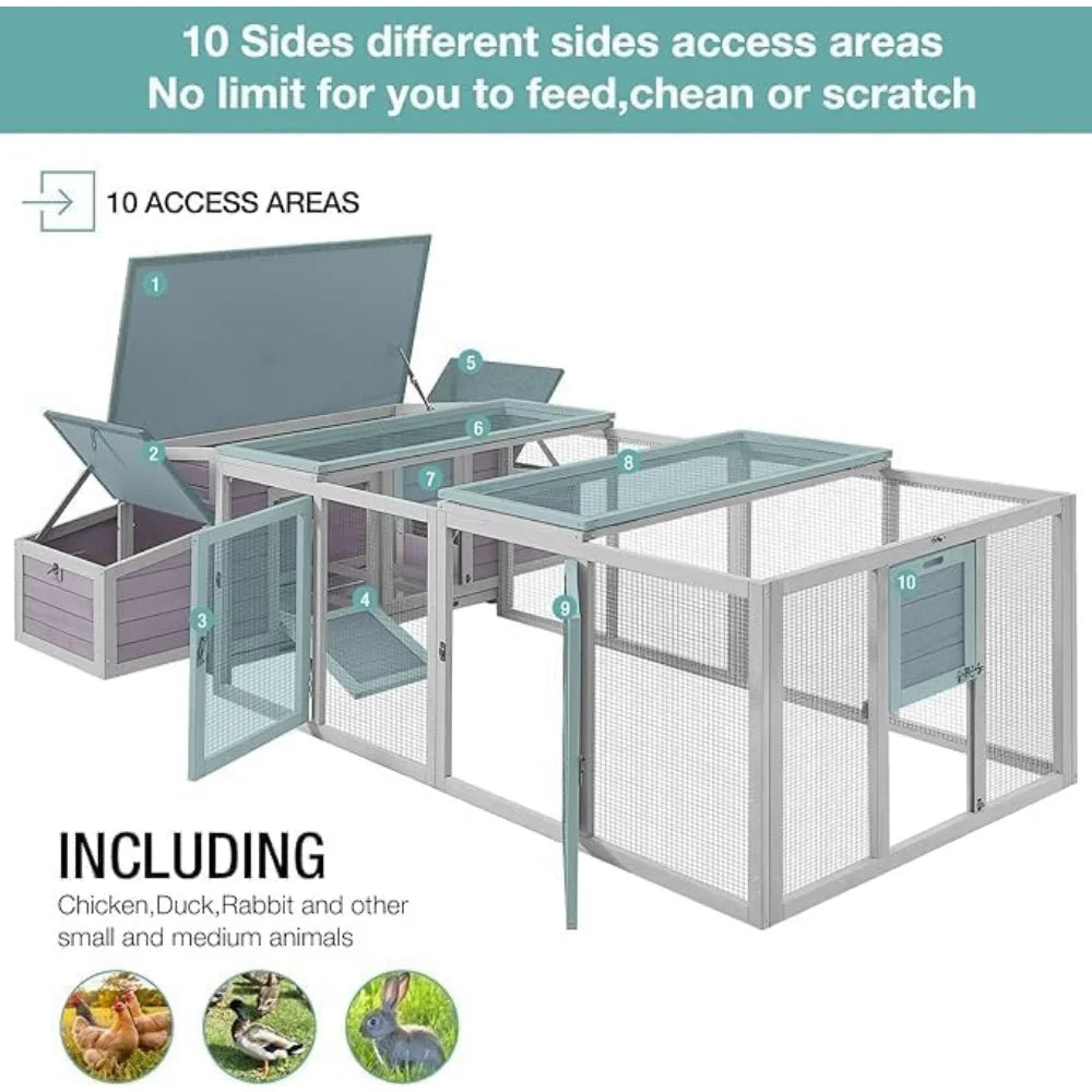 103" Large Chicken Coop for 4-6 Chickens