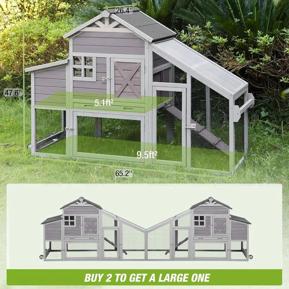 Chicken Coop Outdoor ,UV Proof Roof