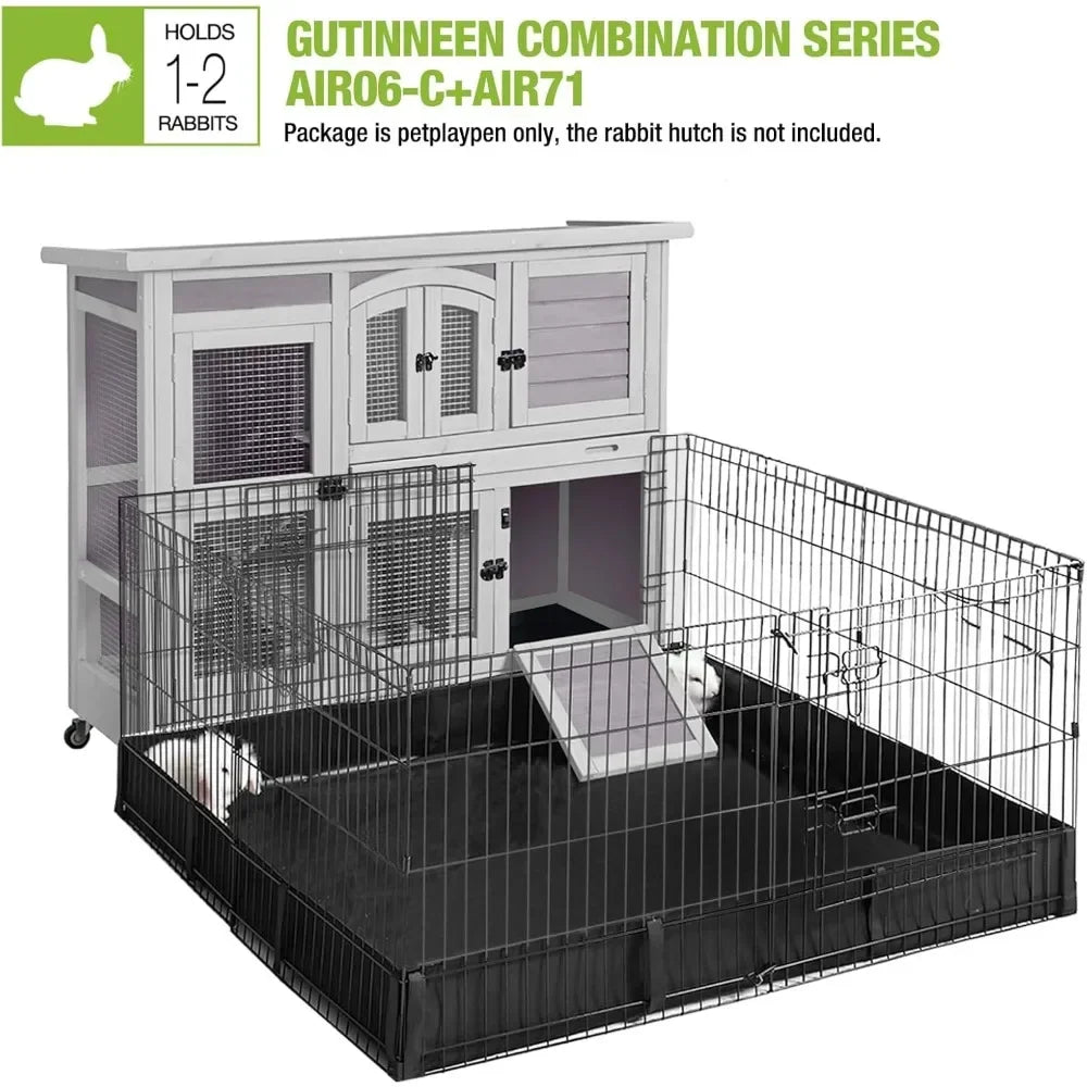 Rabbit Hutch Indoor Outdoor Bunny House Bunny on Wheels