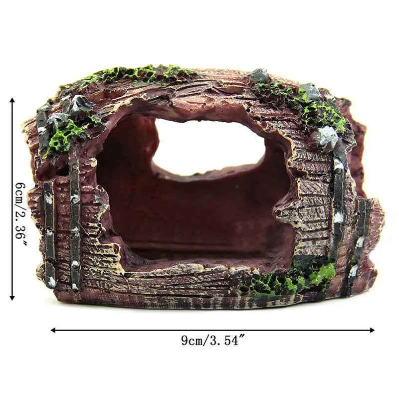 Aquarium Barrel Cave Resin For Fish Tank