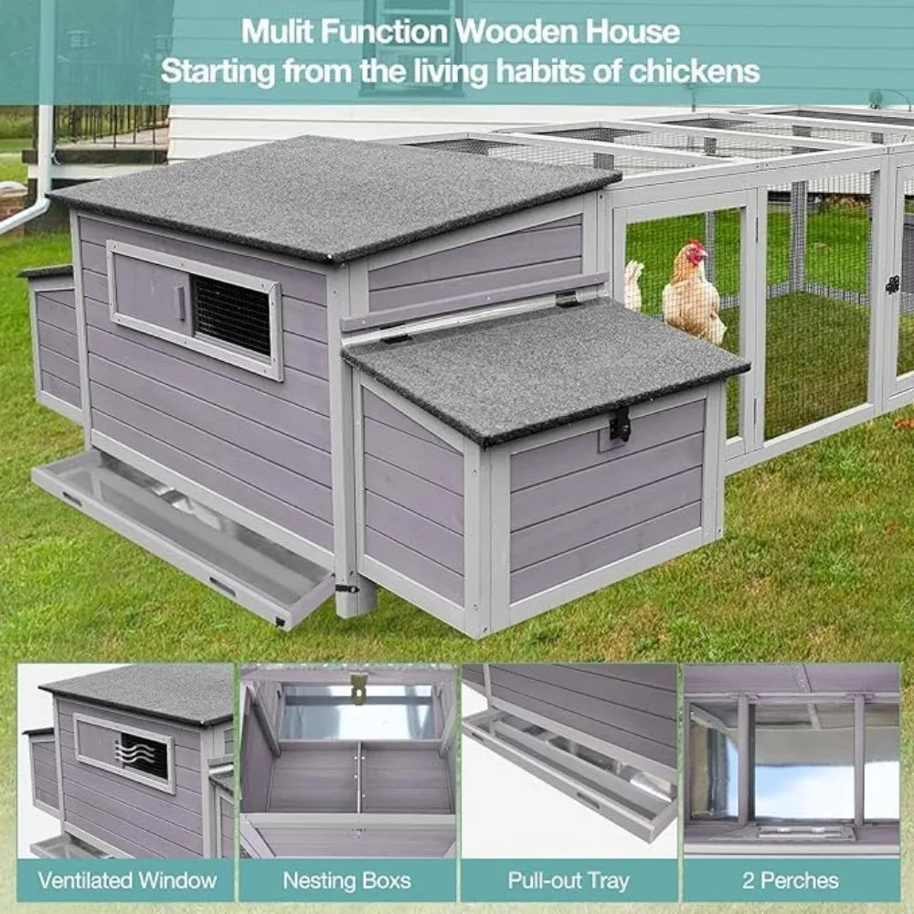 103" Large Chicken Coop for 4-6 Chickens