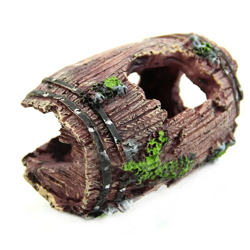 Aquarium Barrel Cave Resin For Fish Tank