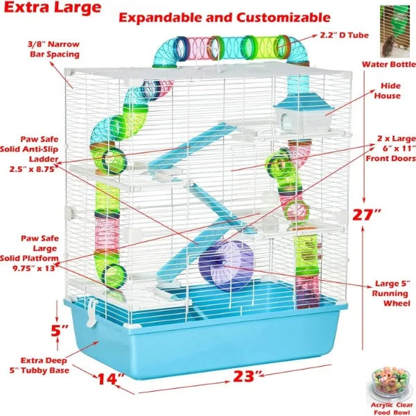 23"Large Hamster Mansion Home Cage
