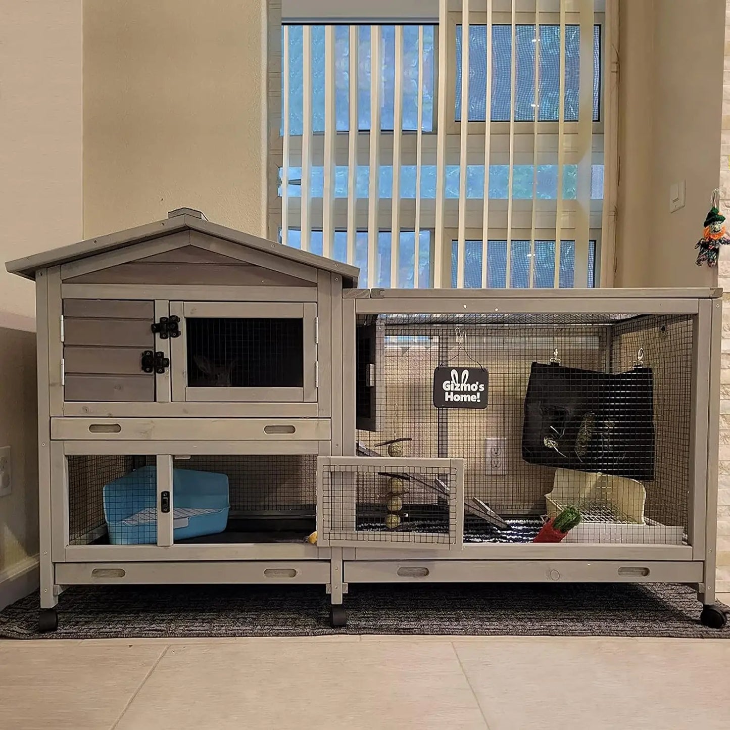 Bunny Cage Indoor and Outdoor, Waterproof Roof