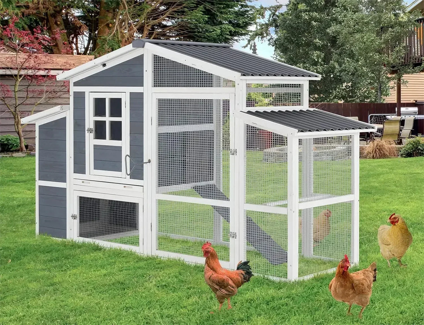 84” Large Chicken Coop, for 8-10 Chickens