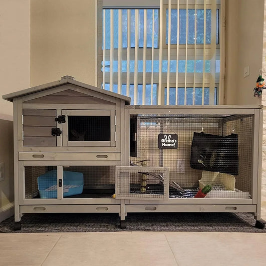 Bunny Cage Indoor and Outdoor, Waterproof Roof