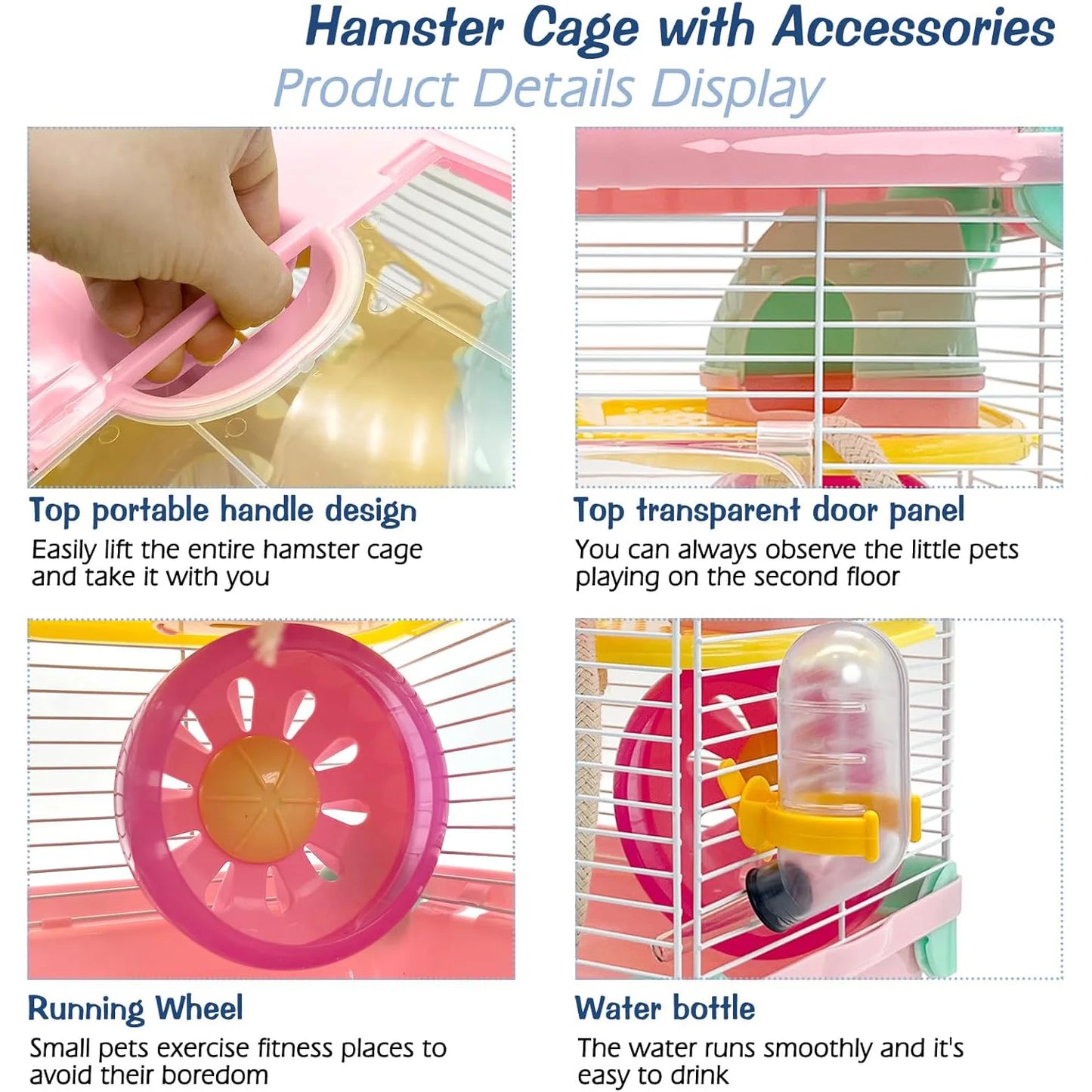 Portable Hamster Cage Travel Cage